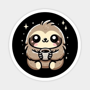 Kawaii Sloth Coffee Moment Magnet